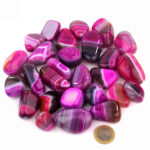 Achat Trommelsteine rosa | pink Ø 30 – 50 mm Edelsteine Heilsteine bei Wunderstein24