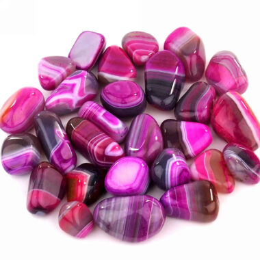 Achat Trommelsteine rosa | pink Ø 30 – 50 mm Edelsteine Heilsteine bei Wunderstein24