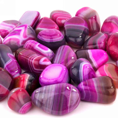 Achat Trommelsteine rosa | pink Ø 30 – 50 mm Edelsteine Heilsteine bei Wunderstein24