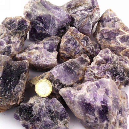 Amethyst Chevron Rohsteine Ø ca. 60 – 120 mm Edelsteine Heilsteine bei Wunderstein24