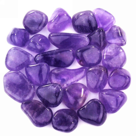 Amethyst Maraba Trommelsteine transparent Ø ca. 30 – 40 mm Edelsteine Heilsteine bei Wunderstein24