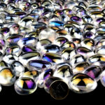 Aqua Aura Bergkristall Trommelsteine handpoliert Ø ca. 25 – 40 mm Edelsteine Heilsteine bei Wunderstein24