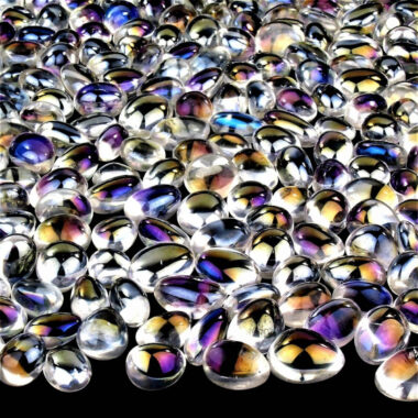 Aqua Aura Bergkristall Trommelsteine handpoliert Ø ca. 25 – 40 mm Edelsteine Heilsteine bei Wunderstein24