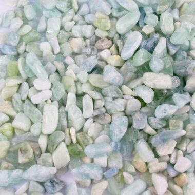 Aquamarin Trommelsteine Ø ca. 8 – 15 mm Edelsteine Heilsteine bei Wunderstein24