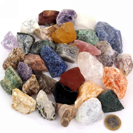 bunte Schätze aus aller Welt Rohsteine Mischung Ø ca. 30 – 60 mm Edelsteine Heilsteine bei Wunderstein24