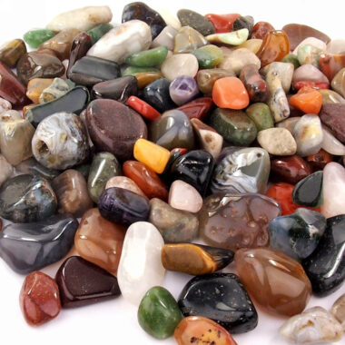 Bunter Trommelstein-Mix Mischung aus aller Welt Ø ca. 30 – 60 mm Edelsteine Heilsteine bei Wunderstein24