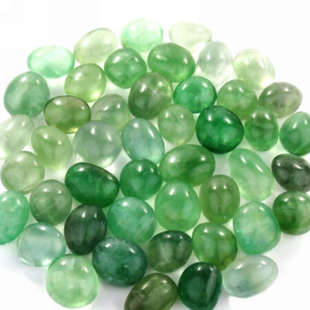 Fluorit Trommelsteine grün handpoliert Ø 25 – 30 mm Edelsteine Heilsteine bei Wunderstein24