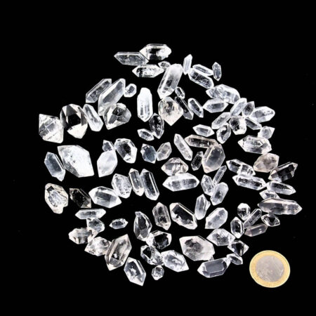 Herkimer Diamant Bergkristall sehr klare Kristalle Ø ca. 8 – 22 mm Edelsteine Heilsteine bei Wunderstein24