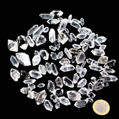 Herkimer Diamant Bergkristall sehr klare Kristalle Ø ca. 8 – 22 mm Edelsteine Heilsteine bei Wunderstein24