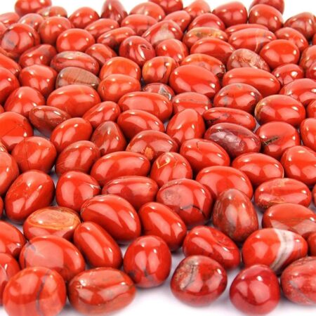 Jaspis Trommelsteine rot handpoliert Ø ca. 28 – 40 mm Edelsteine Heilsteine bei Wunderstein24