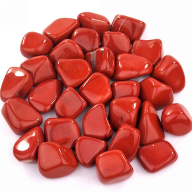 Jaspis Trommelsteine rot Ø ca. 30 – 40 mm Edelsteine Heilsteine bei Wunderstein24