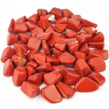 Jaspis Trommelsteine rot Ø ca. 20 – 30 mm Edelsteine Heilsteine bei Wunderstein24