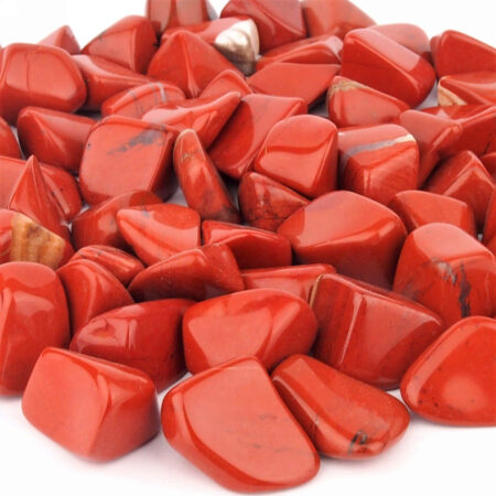 Jaspis Trommelsteine rot Ø ca. 20 – 30 mm Edelsteine Heilsteine bei Wunderstein24