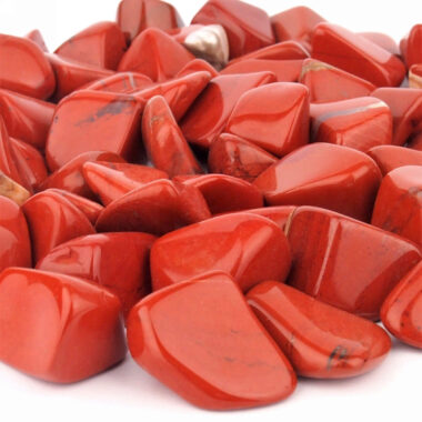 Jaspis Trommelsteine rot Ø ca. 20 – 30 mm Edelsteine Heilsteine bei Wunderstein24