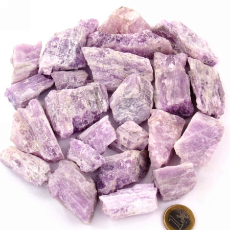 Kunzit | Spodumen Rohsteine Ø ca. 25 – 60 mm Edelsteine Heilsteine bei Wunderstein24