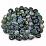 Moosachat Trommelsteine Ø ca. 28 – 40 mm Edelsteine Heilsteine bei Wunderstein24