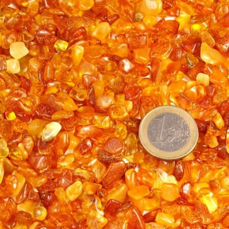 Natürlicher Baltischer Bernstein poliert Ø ca. 5 – 10 mm Edelsteine Heilsteine bei Wunderstein24
