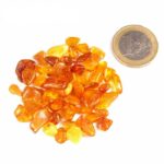 Natürlicher Baltischer Bernstein poliert Ø ca. 5 – 10 mm Edelsteine Heilsteine bei Wunderstein24