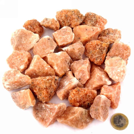 Orangencalcit Rohsteine Ø ca. 30 – 50 mm Edelsteine Heilsteine bei Wunderstein24
