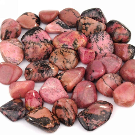 Rhodonit Trommelsteine Ø ca. 25 – 45 mm Edelsteine Heilsteine bei Wunderstein24