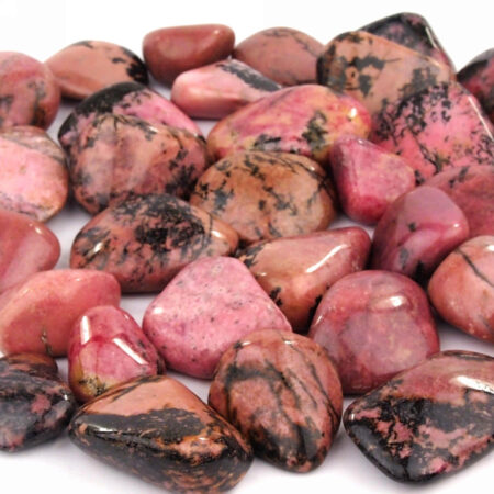 Rhodonit Trommelsteine Ø ca. 25 – 45 mm Edelsteine Heilsteine bei Wunderstein24