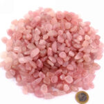 Rosenquarz Trommelsteine Ø ca. 10 – 20 mm Edelsteine Heilsteine bei Wunderstein24