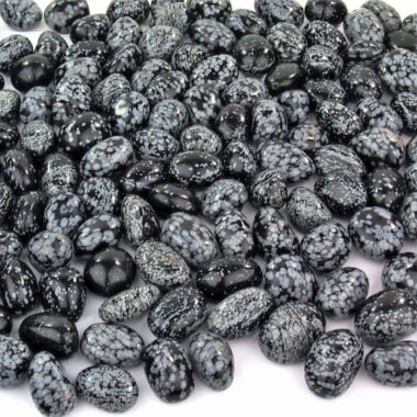 Schneeflocken-Obsidian Trommelsteine handpoliert Ø ca. 26 – 38 mm Edelsteine Heilsteine bei Wunderstein24