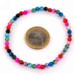 Achat bunt facettiertes Kugel Edelstein Armband flexibel und dehnbar Edelsteine Heilsteine bei Wunderstein24