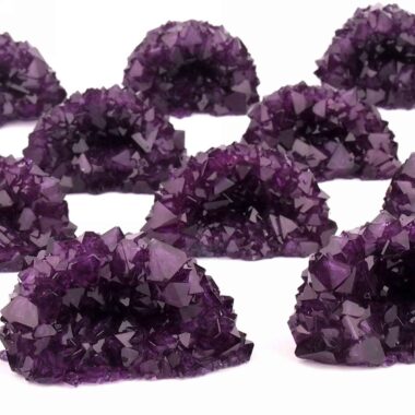 Alaun Kristall Druse lila in bester Farbe und Struktur Edelsteine Heilsteine bei Wunderstein24