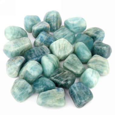 Aquamarin | Beryll Trommelsteine Ø ca. 30 – 40 mm Edelsteine Heilsteine bei Wunderstein24