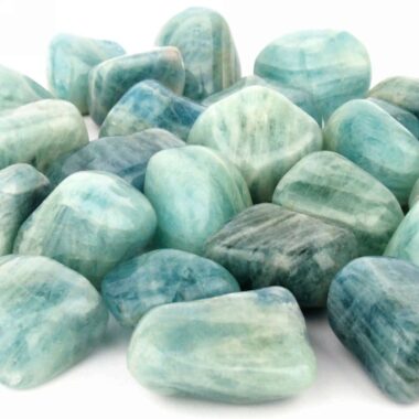 Aquamarin | Beryll Trommelsteine Ø ca. 30 – 40 mm Edelsteine Heilsteine bei Wunderstein24