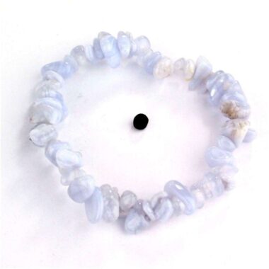 Chalcedon blau Edelstein Armband flexibel und dehnbar Edelsteine Heilsteine bei Wunderstein24