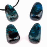 Chalcedon Cabochon Anhänger blau seitlich gebohrt Edelsteine Heilsteine bei Wunderstein24
