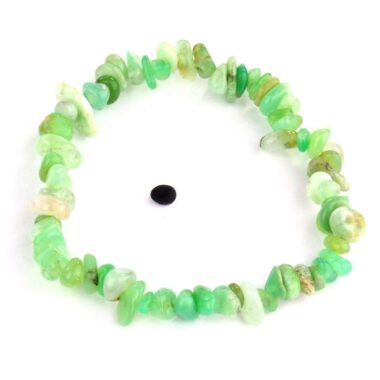 Chrysopras Edelstein Armband flexibel und dehnbar Edelsteine Heilsteine bei Wunderstein24