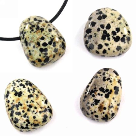 Dalmatiner Jaspis Cabochon Anhänger seitlich gebohrt Edelsteine Heilsteine bei Wunderstein24