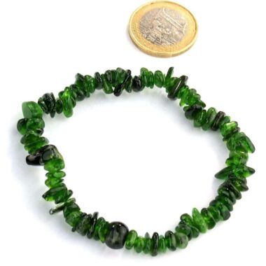 Diopsid Edelstein Armband flexibel und dehnbar Edelsteine Heilsteine bei Wunderstein24