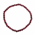 Granat Ø 4 mm facettiertes Kugel | Perlen Armband flexibel und dehnbar Edelsteine Heilsteine bei Wunderstein24