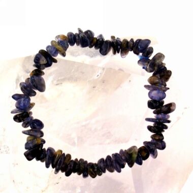Iolith | Cordierit | Wassersaphir Edelstein Armband flexibel und dehnbar Edelsteine Heilsteine bei Wunderstein24