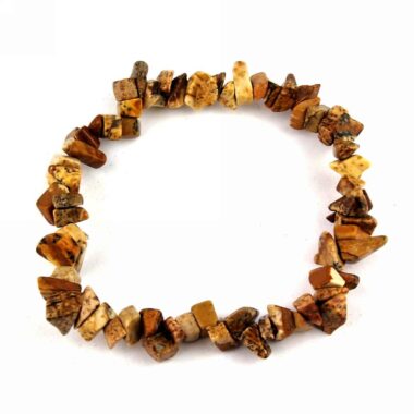 Landschaftsjaspis Edelstein Armband flexibel und dehnbar Edelsteine Heilsteine bei Wunderstein24