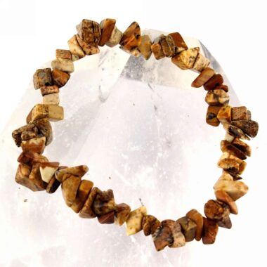 Landschaftsjaspis Edelstein Armband flexibel und dehnbar Edelsteine Heilsteine bei Wunderstein24