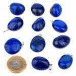 Lapislazuli Anhänger mit silberner Öse in bester Qualität Edelsteine Heilsteine bei Wunderstein24