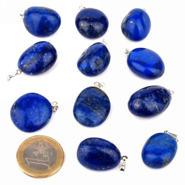 Lapislazuli Anhänger mit silberner Öse in bester Qualität Edelsteine Heilsteine bei Wunderstein24
