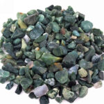 Moosachat polierte kleine Rohsteine Ø ca. 10 – 30 mm Edelsteine Heilsteine bei Wunderstein24