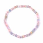 Morganit | Beryll Ø 4,5 mm facettiertes Perlen | Kugel Armband flexibel und dehnbar Edelsteine Heilsteine bei Wunderstein24