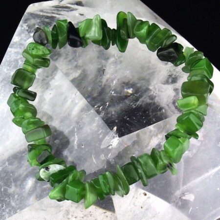 Nephrit | Jade Edelstein Armband flexibel und dehnbar Edelsteine Heilsteine bei Wunderstein24