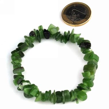 Nephrit | Jade Edelstein Armband flexibel und dehnbar Edelsteine Heilsteine bei Wunderstein24