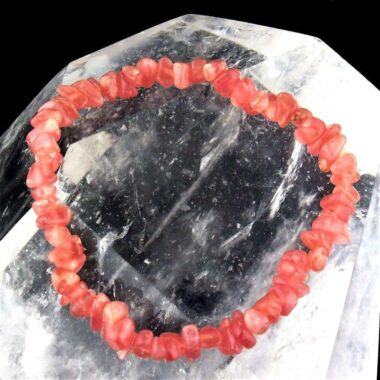 Rhodochrosit Edelstein Armband flexibel und dehnbar in bester Qualität Edelsteine Heilsteine bei Wunderstein24