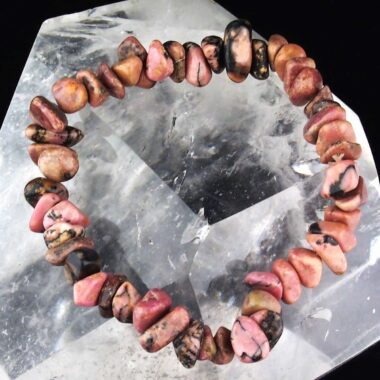 Rhodonit Edelstein Armband flexibel und dehnbar Edelsteine Heilsteine bei Wunderstein24