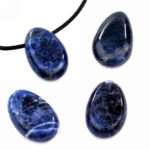 Streifenachat Cabochon Anhänger seitlich gebohrt Edelsteine Heilsteine bei Wunderstein24