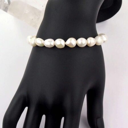 Perle | Süßwasser Edelstein Armband flexibel und dehnbar Edelsteine Heilsteine bei Wunderstein24